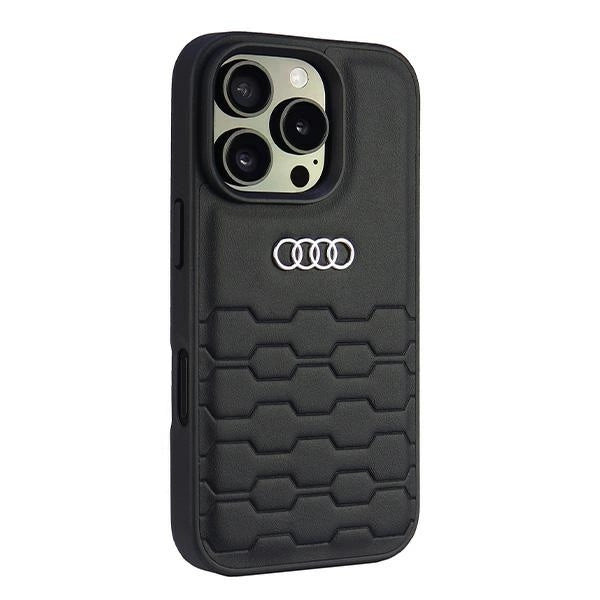 Audi Synthetic Leather iPhone 16 Pro 6.3" black/black hardcase AU-TPUPCIP16P-GT/D2-BK_1
