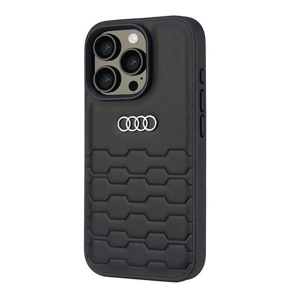 Audi Synthetic Leather iPhone 16 Pro 6.3" black/black hardcase AU-TPUPCIP16P-GT/D2-BK_2