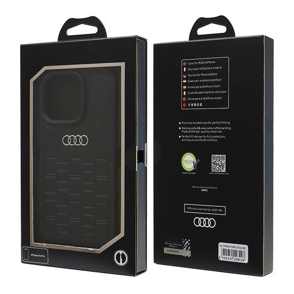 Audi Synthetic Leather iPhone 16 Pro 6.3" black/black hardcase AU-TPUPCIP16P-GT/D2-BK_6