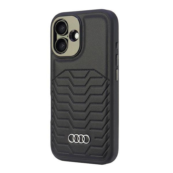Audi Synthetic Leather MagSafe iPhone 16 6.1" black/black hardcase AU-TPUPCMIP16-GT/D3-BK_1