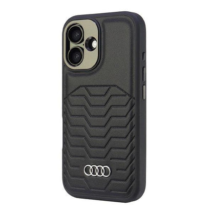 Audi Synthetic Leather MagSafe iPhone 16 6.1" black/black hardcase AU-TPUPCMIP16-GT/D3-BK_1