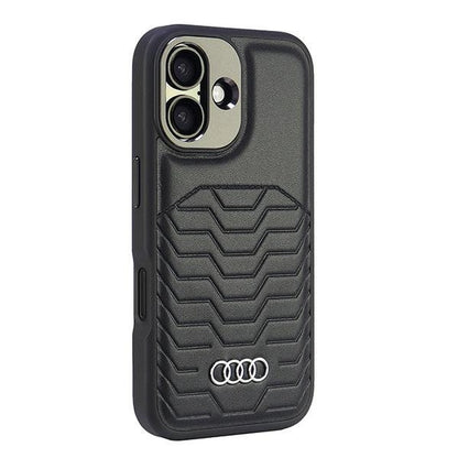 Audi Synthetic Leather MagSafe iPhone 16 Plus 6.7" black/black hardcase AU-TPUPCMIP16M-GT/D3-BK_2