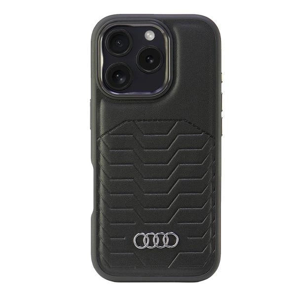 Audi Synthetic Leather MagSafe iPhone 16 Pro 6.3" black/black hardcase AU-TPUPCMIP16P-GT/D3-BK_0