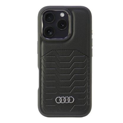 Audi Synthetic Leather MagSafe iPhone 16 Pro 6.3" black/black hardcase AU-TPUPCMIP16P-GT/D3-BK_0