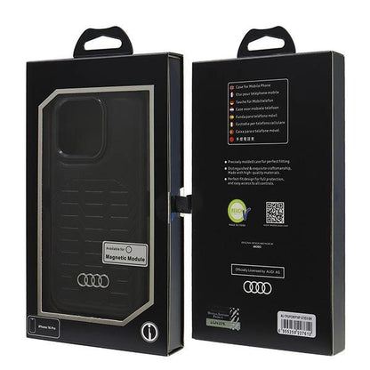 Audi Synthetic Leather MagSafe iPhone 16 Pro 6.3" black/black hardcase AU-TPUPCMIP16P-GT/D3-BK_6