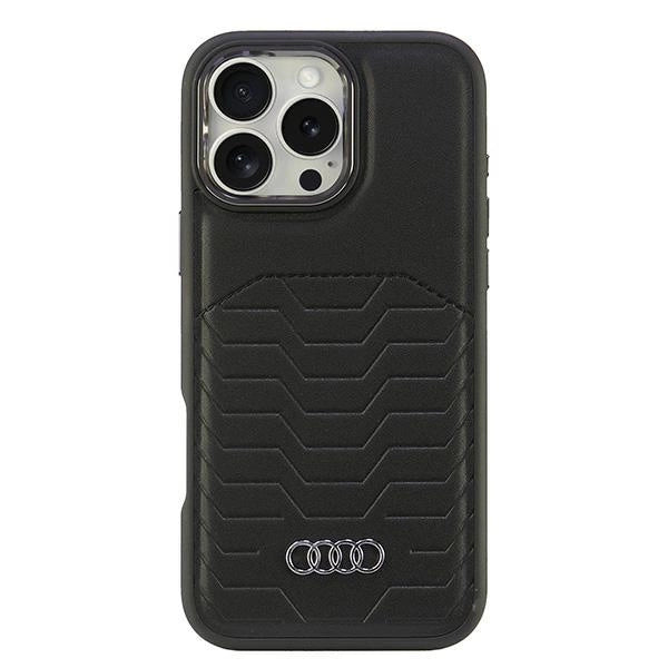 Audi Synthetic Leather MagSafe iPhone 16 Pro Max 6.9" black/black hardcase AU-TPUPCMIP16PM-GT/D3-BK_0