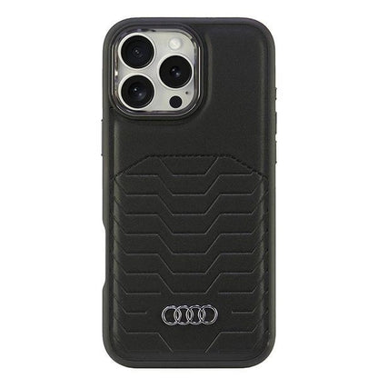 Audi Synthetic Leather MagSafe iPhone 16 Pro Max 6.9" black/black hardcase AU-TPUPCMIP16PM-GT/D3-BK_0