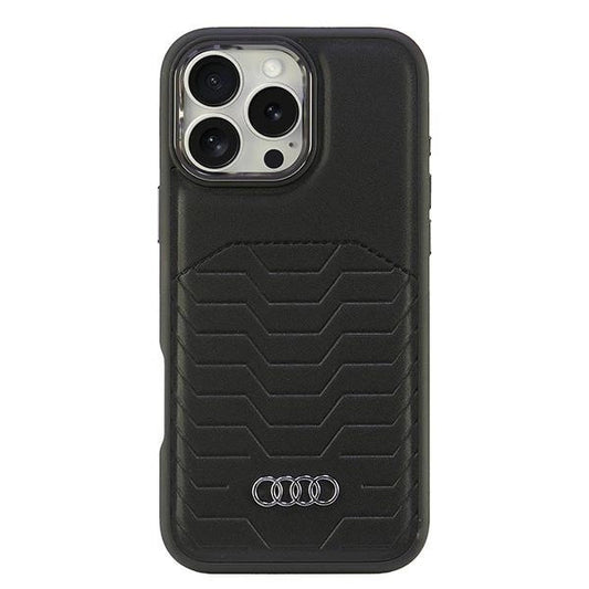 Audi Synthetic Leather MagSafe iPhone 16 Pro Max 6.9" black/black hardcase AU-TPUPCMIP16PM-GT/D3-BK_0