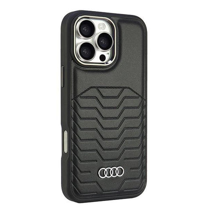 Audi Synthetic Leather MagSafe iPhone 16 Pro Max 6.9" black/black hardcase AU-TPUPCMIP16PM-GT/D3-BK_1
