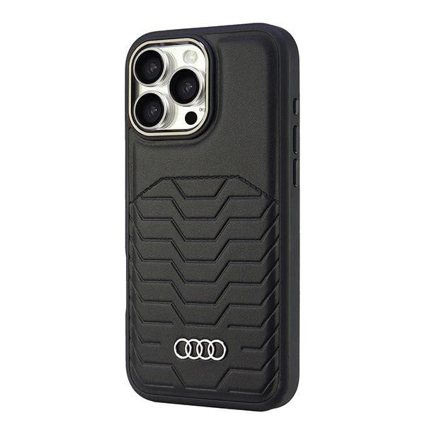 Audi Synthetic Leather MagSafe iPhone 16 Pro Max 6.9" black/black hardcase AU-TPUPCMIP16PM-GT/D3-BK_2