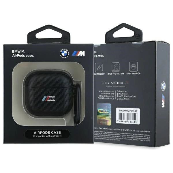 BMW BMA4CMPUCA AirPods 4 cover black/black PU Carbon M Collection_2