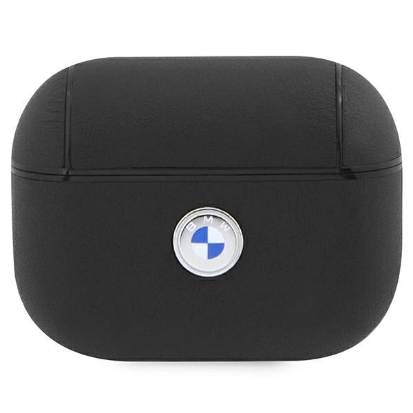 BMW BMAP2SSLBK AirPods Pro 2 (2022/2023) cover black/black Geniune Leather Silver Logo_0