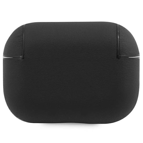 BMW BMAP2SSLBK AirPods Pro 2 (2022/2023) cover black/black Geniune Leather Silver Logo_1