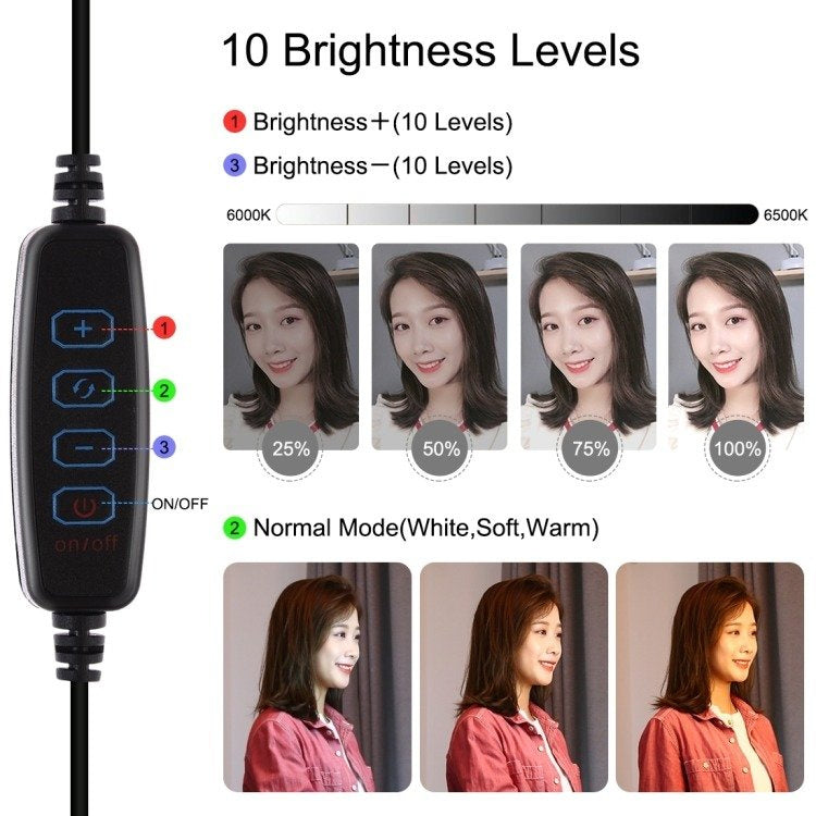 Ring LED lamp Puluz with adjustable base PU391_4