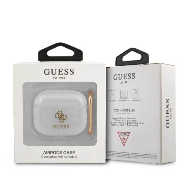 Guess GUA3UCG4GT AirPods 3 cover Transparent Glitter Collection_2