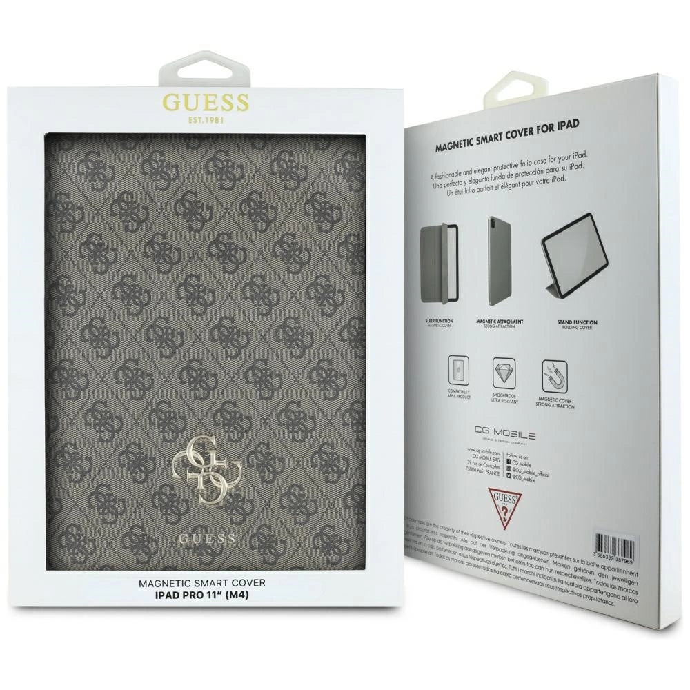 Guess GUFC11PM24PS4SGW iPad Pro 11" 2024 brown Magnetic 4G Big Logo_5