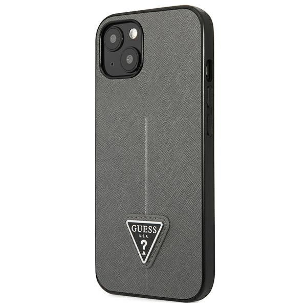 Guess SaffianoTriangle Logo case for iPhone 13 / 14 / 15 6.1" - silver_1