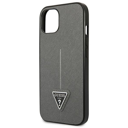 Guess SaffianoTriangle Logo case for iPhone 13 / 14 / 15 6.1" - silver_5