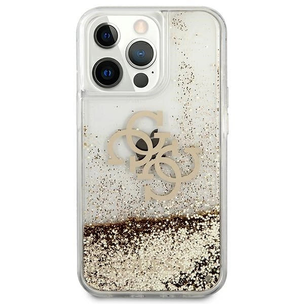 Guess 4G Big Liquid Glitter case for iPhone 13 Pro Max 6.7" - gold_2