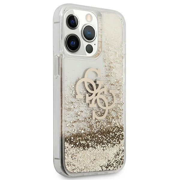 Guess 4G Big Liquid Glitter case for iPhone 13 Pro Max 6.7" - gold_3