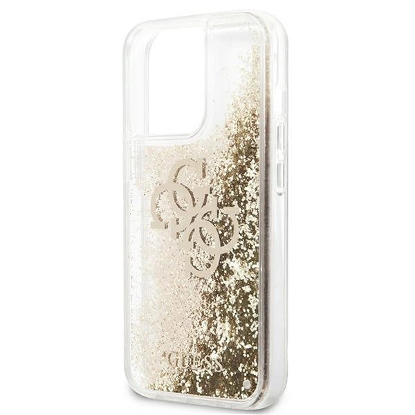 Guess 4G Big Liquid Glitter case for iPhone 13 Pro Max 6.7" - gold_5
