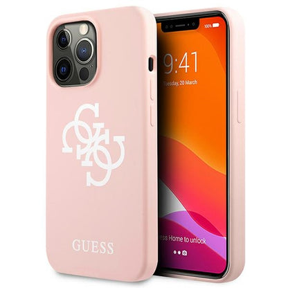 Guess Silicone 4G Logo Case for iPhone 13 Pro Max 6.7" - Pink_0