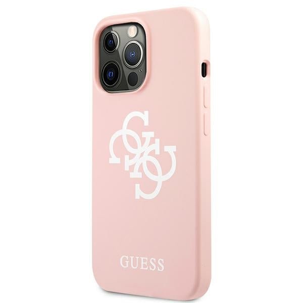 Guess Silicone 4G Logo Case for iPhone 13 Pro Max 6.7" - Pink_1