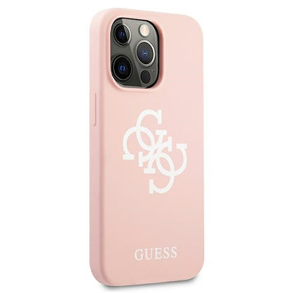 Guess Silicone 4G Logo Case for iPhone 13 Pro Max 6.7" - Pink_3
