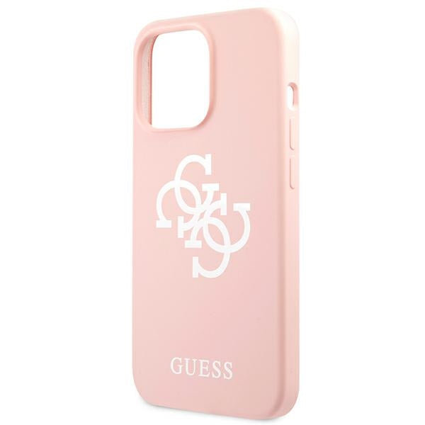 Guess Silicone 4G Logo Case for iPhone 13 Pro Max 6.7" - Pink_5