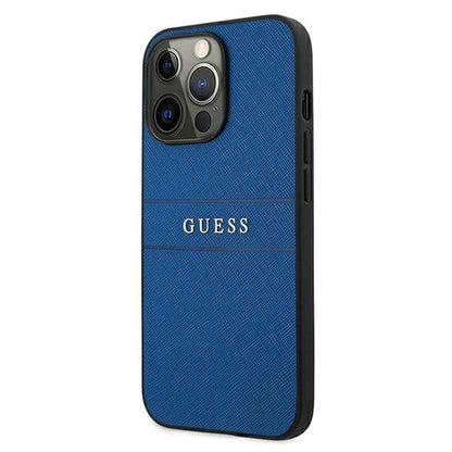 Guess Saffiano Strap Case for iPhone 13 Pro Max 6.7" - Blue_1
