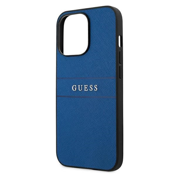 Guess Saffiano Strap Case for iPhone 13 Pro Max 6.7" - Blue_5