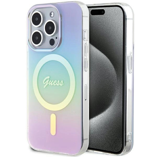 Guess GUHMP15LHITSU iPhone 15 Pro 6.1" purple/purple hardcase IML Iridescent MagSafe_0