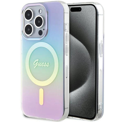Guess GUHMP15LHITSU iPhone 15 Pro 6.1" purple/purple hardcase IML Iridescent MagSafe_0
