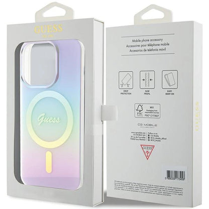 Guess GUHMP15LHITSU iPhone 15 Pro 6.1" purple/purple hardcase IML Iridescent MagSafe_7