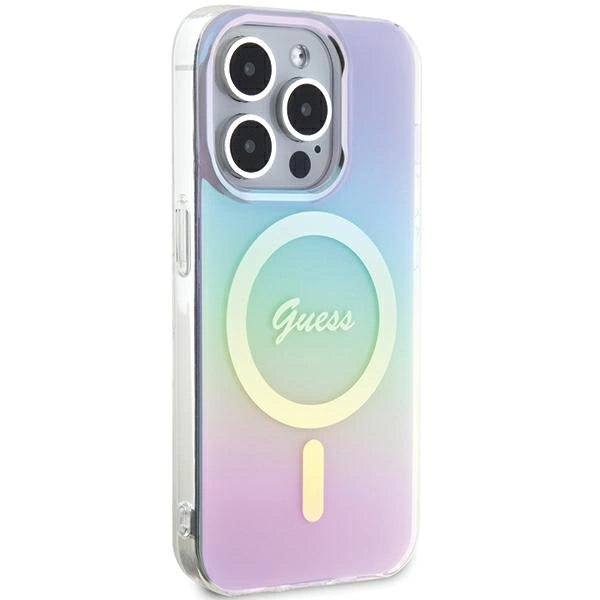 Guess GUHMP15XHITSU iPhone 15 Pro Max 6.7&quot; purple/purple hardcase IML Iridescent MagSafe_3