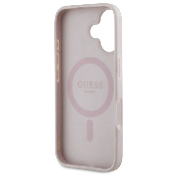Guess GUHMP16SP4ROPEMCP iPhone 16 6.1&quot; pink/pink hardcase 4G Flowers Print MagSafe_6
