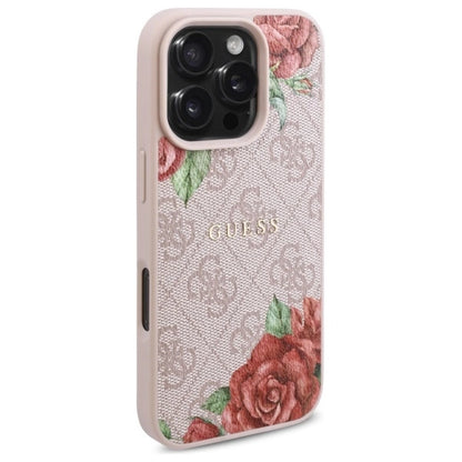 Guess GUHMP16XP4ROPEMCP iPhone 16 Pro Max 6.9&quot; pink/pink hardcase 4G Flowers Print MagSafe_3