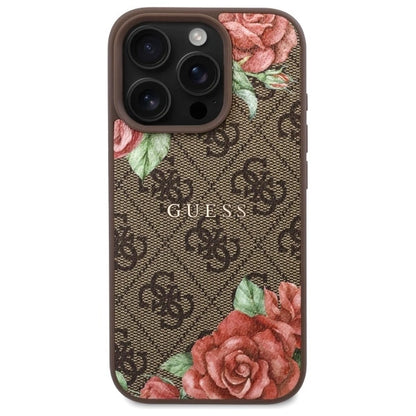 Guess GUHMP16XP4ROPEMCW iPhone 16 Pro Max 6.9&quot; brown/brown hardcase 4G Flowers Print MagSafe_2