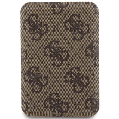Guess Powerbank inductive 15W GUPB5FP4EMGW 5000mAh brown/brown 4G Leather Metal Logo MagSafe_1