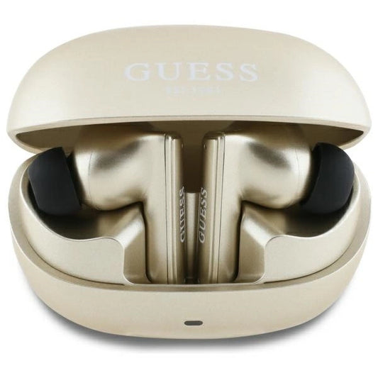 Guess Bluetooth headphones GUTWST88MCTGD TWS + docking station gold/gold Capsule Printed Logo_0