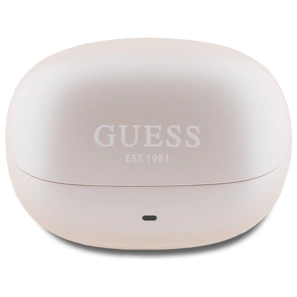 Guess Bluetooth Headphones GUTWST88MCTGP TWS + Docking Station Pink Capsule Printed Logo_1