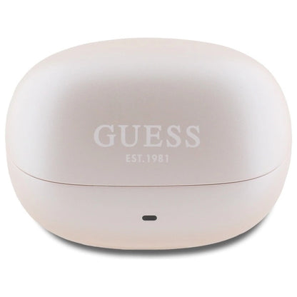 Guess Bluetooth Headphones GUTWST88MCTGP TWS + Docking Station Pink Capsule Printed Logo_1