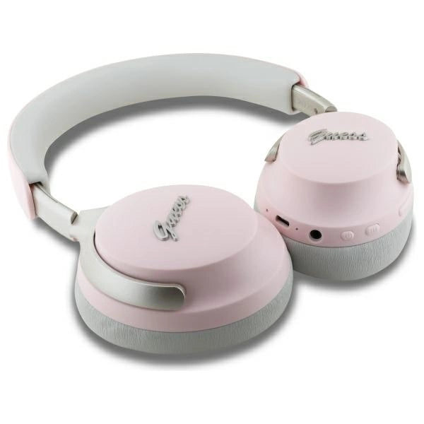 Guess Bluetooth ANC/ENC Headphones GUBHC22PSBCSMP Pink DB Metal Script Logo_3