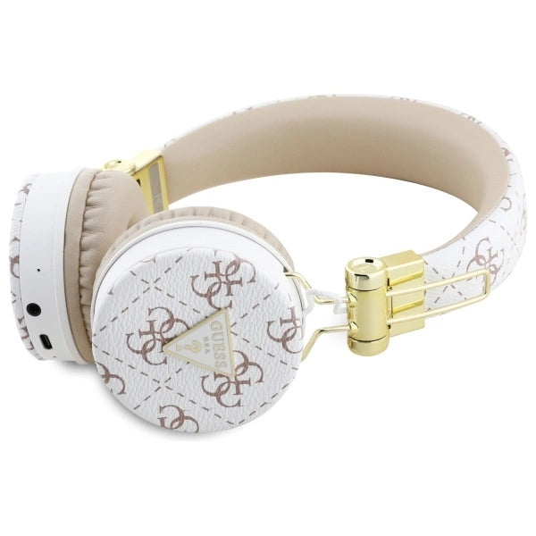 Guess Bluetooth ENC GUBH70E4PTMH on-ear headphones white 4G Triangle Round Shape_1
