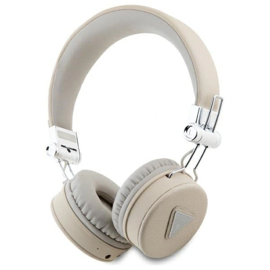 Guess Bluetooth on-ear headphones ENC GUBH70PGTSPSE beige/beige Grained Classic Round Shape_0