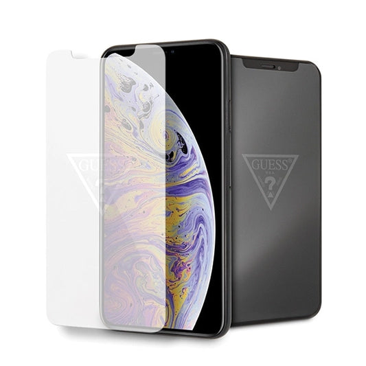 Guess Invisible Logo Tempered Glass for iPhone Xs Max_0
