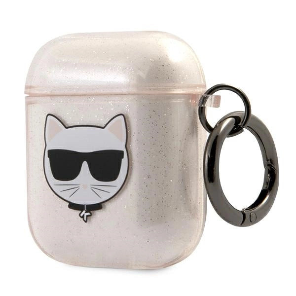 Karl Lagerfeld Glitter Choupette Case for AirPods 1 / 2 - Gold_2