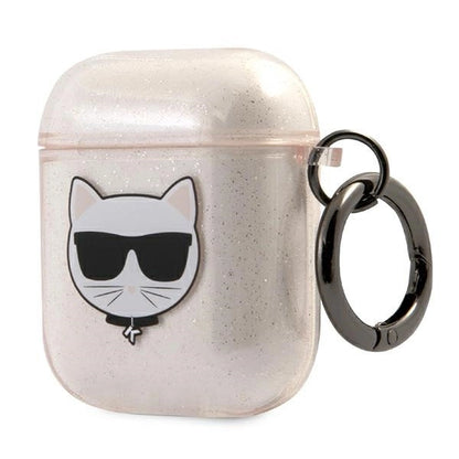 Karl Lagerfeld Glitter Choupette Case for AirPods 1 / 2 - Gold_2