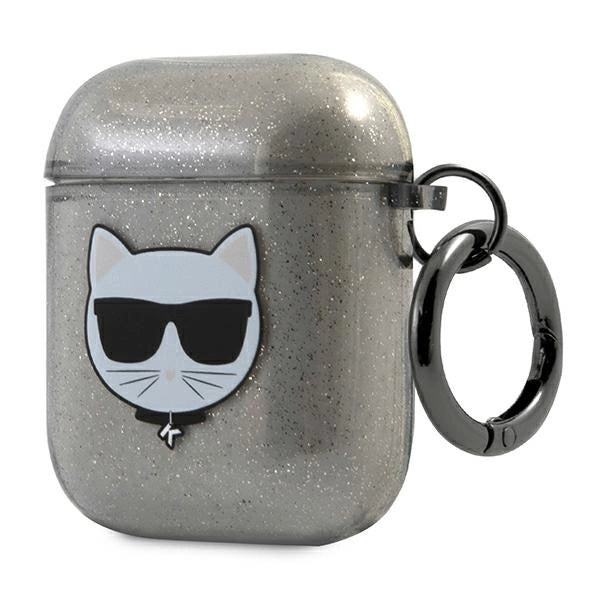 Karl Lagerfeld KLA2UCHGK AirPods 1/2 cover black/black Glitter Choupette_2