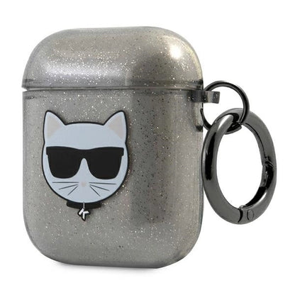 Karl Lagerfeld KLA2UCHGK AirPods 1/2 cover black/black Glitter Choupette_2